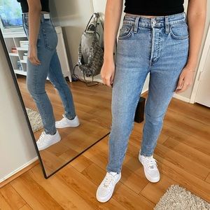 Re/Done High Rise Ankle Crop Stretch